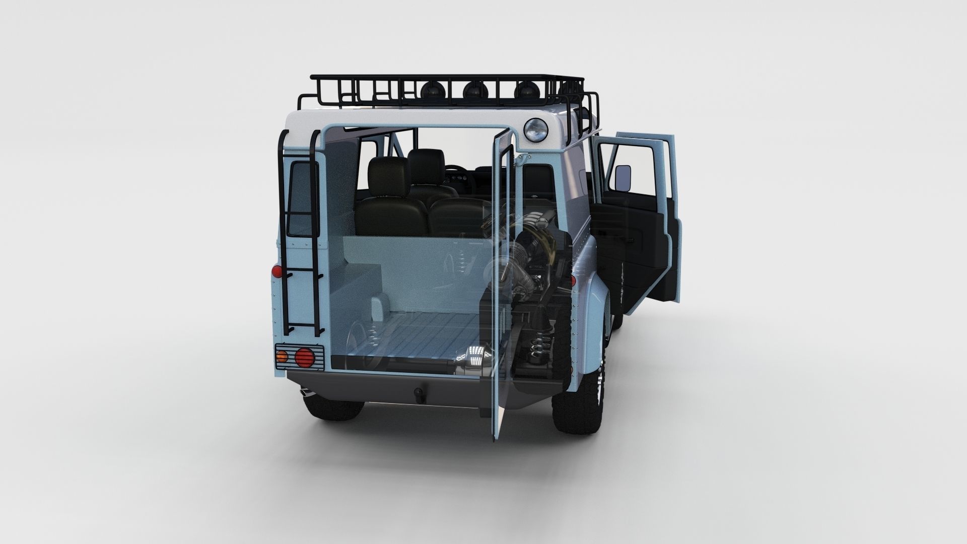 Full Land Rover Defender 110 Utility Station Wagon rev 3D model_30