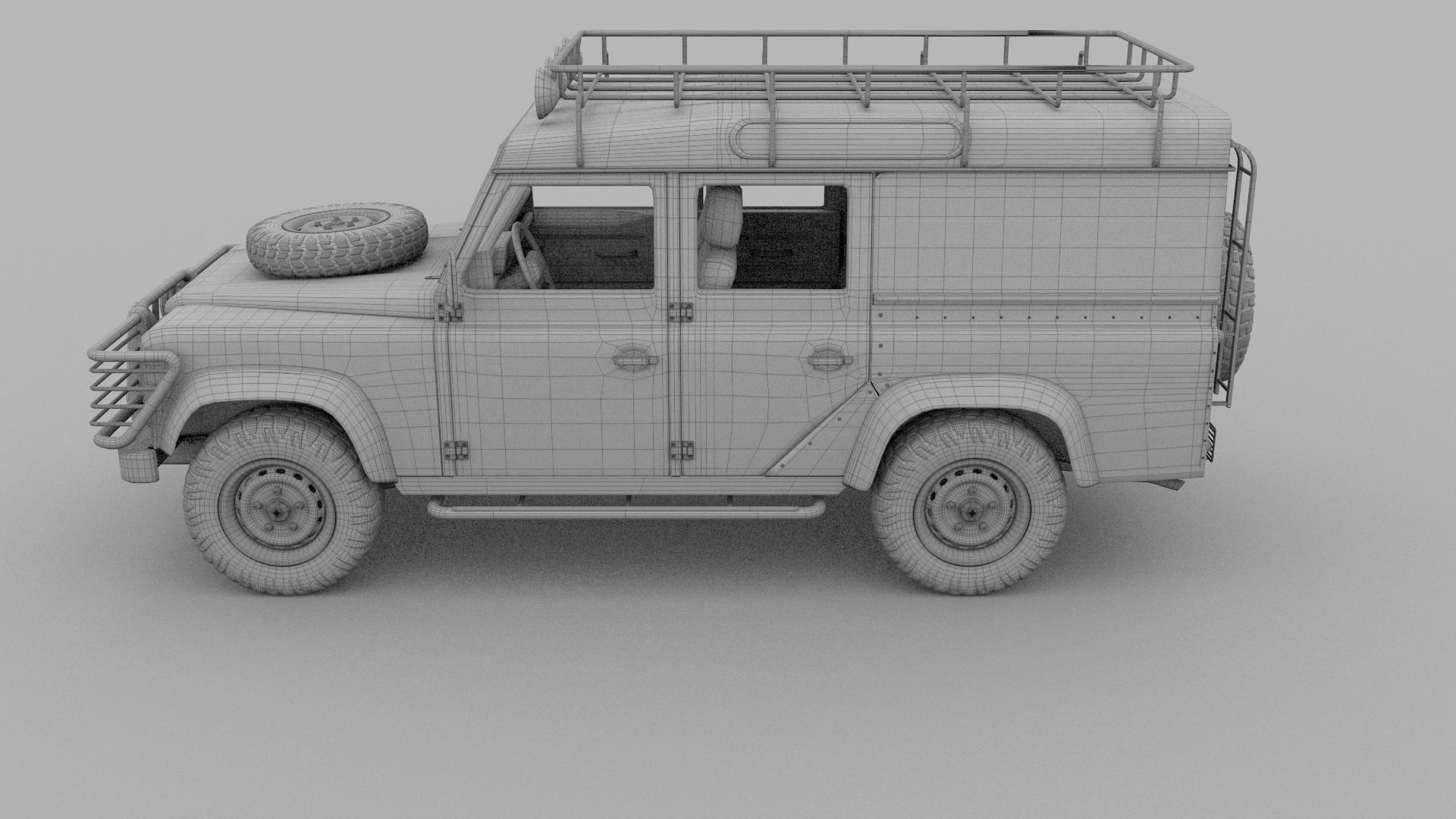 Full Land Rover Defender 110 Utility Station Wagon rev 3D model_32