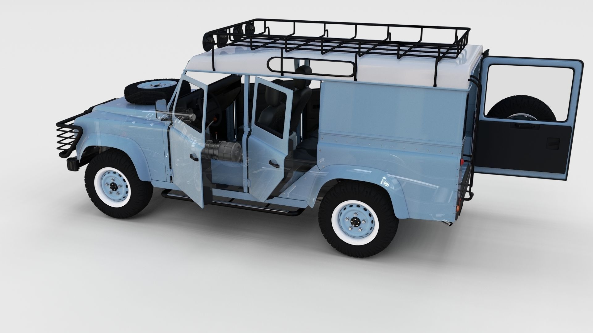 Full Land Rover Defender 110 Utility Station Wagon rev 3D model_64