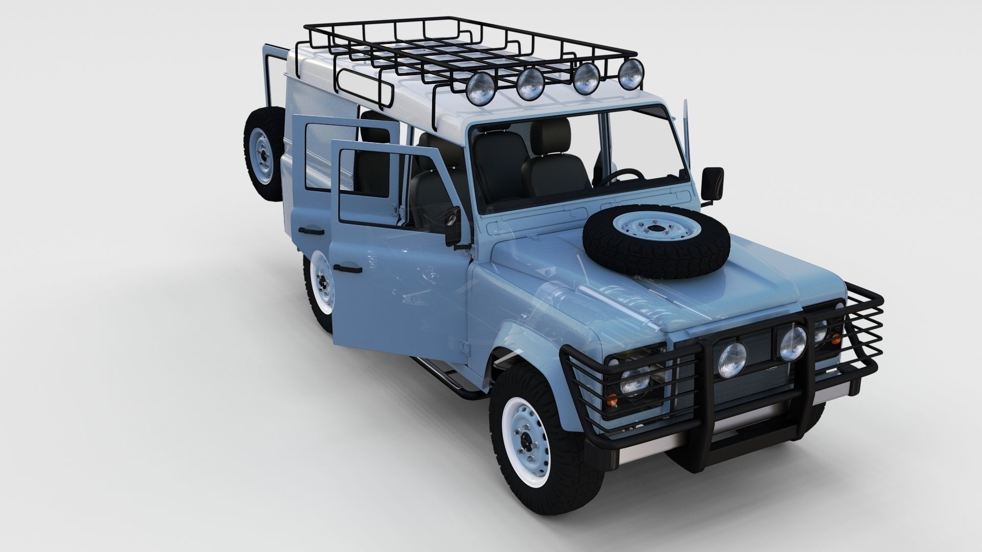 Full Land Rover Defender 110 Utility Station Wagon rev 3D model_75