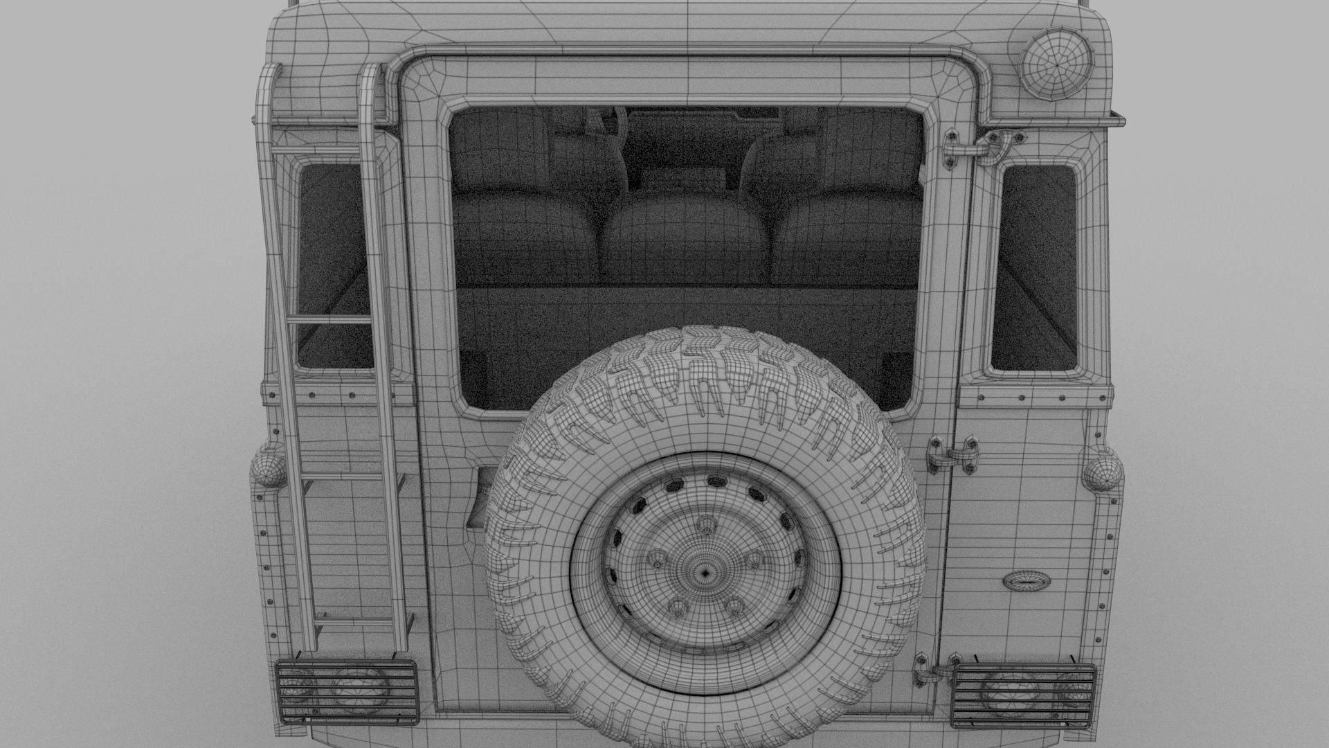 Full Land Rover Defender 110 Utility Station Wagon rev 3D model_61