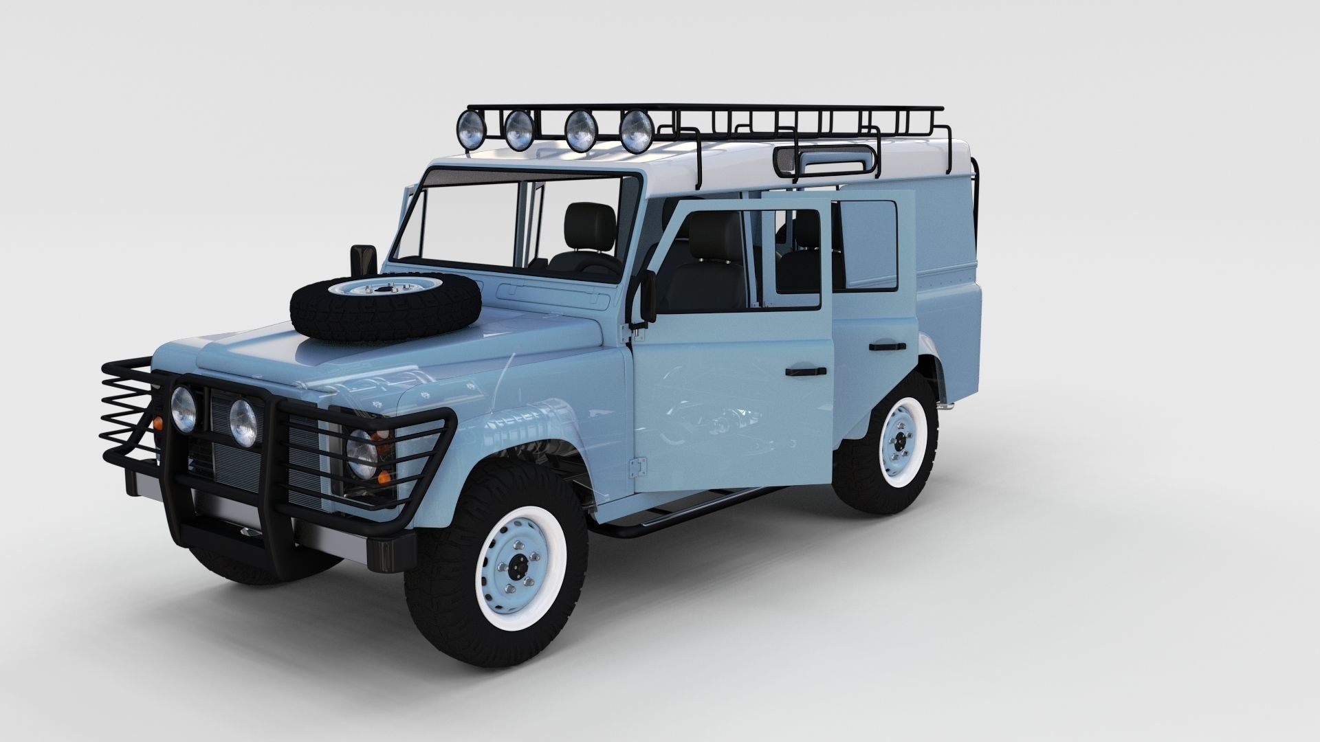 Full Land Rover Defender 110 Utility Station Wagon rev 3D model_76