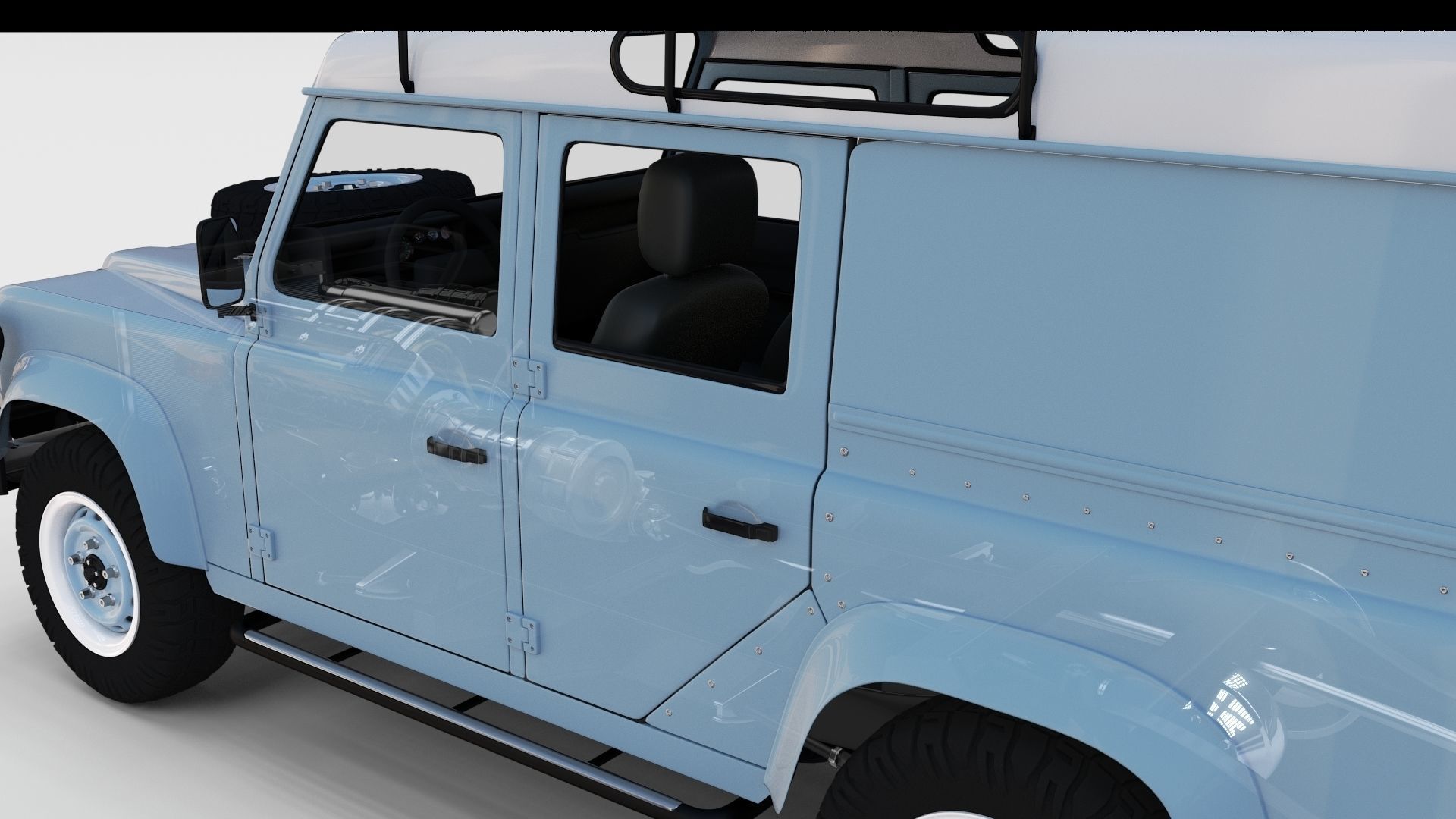 Full Land Rover Defender 110 Utility Station Wagon rev 3D model_58