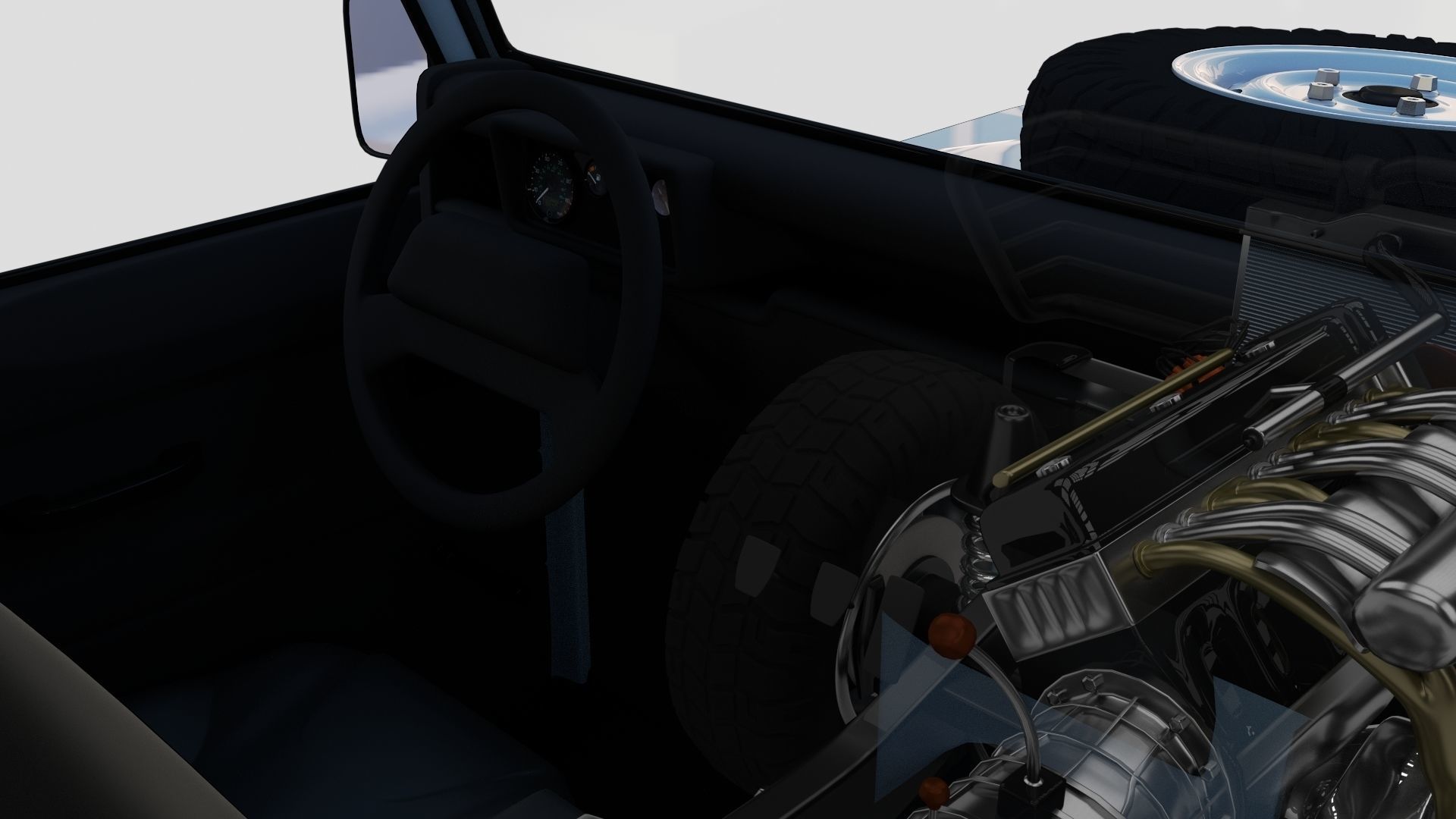 Full Land Rover Defender 110 Utility Station Wagon rev 3D model_17