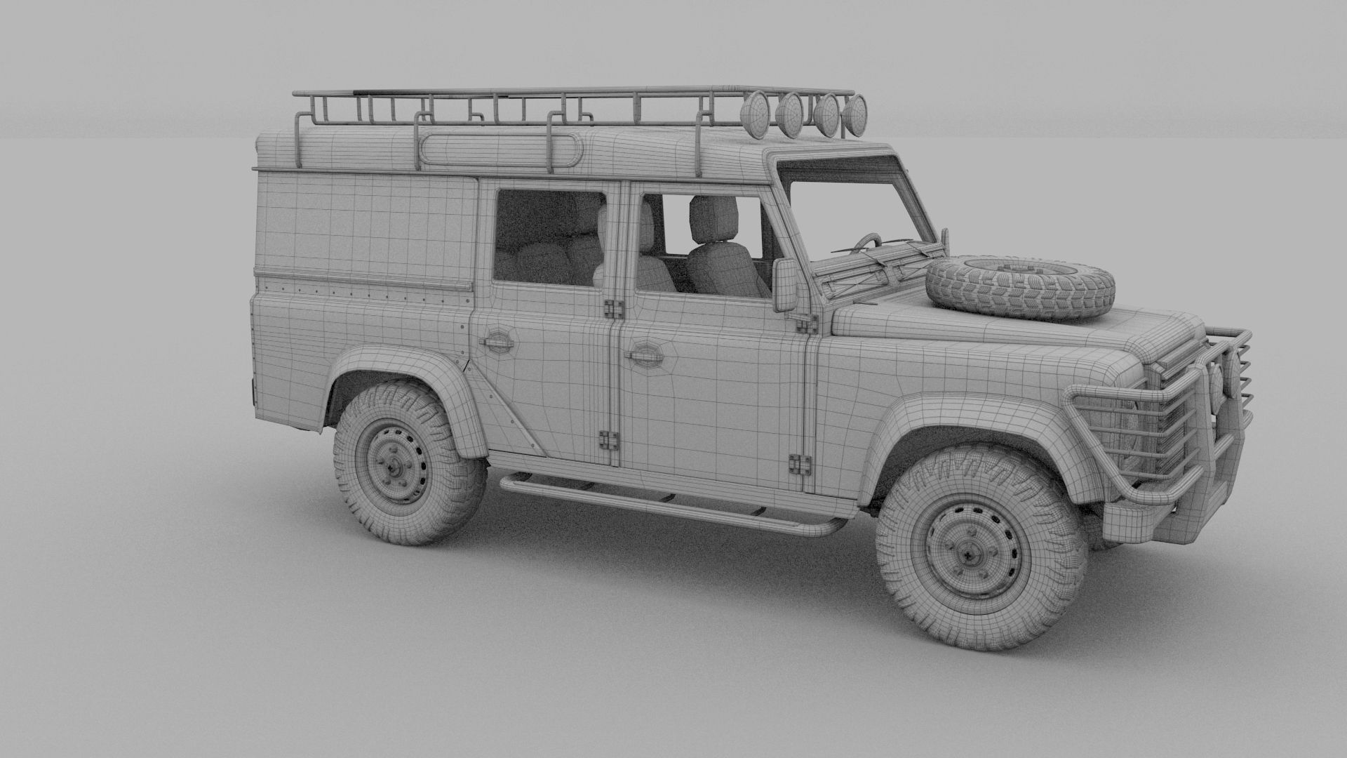 Full Land Rover Defender 110 Utility Station Wagon rev 3D model_33