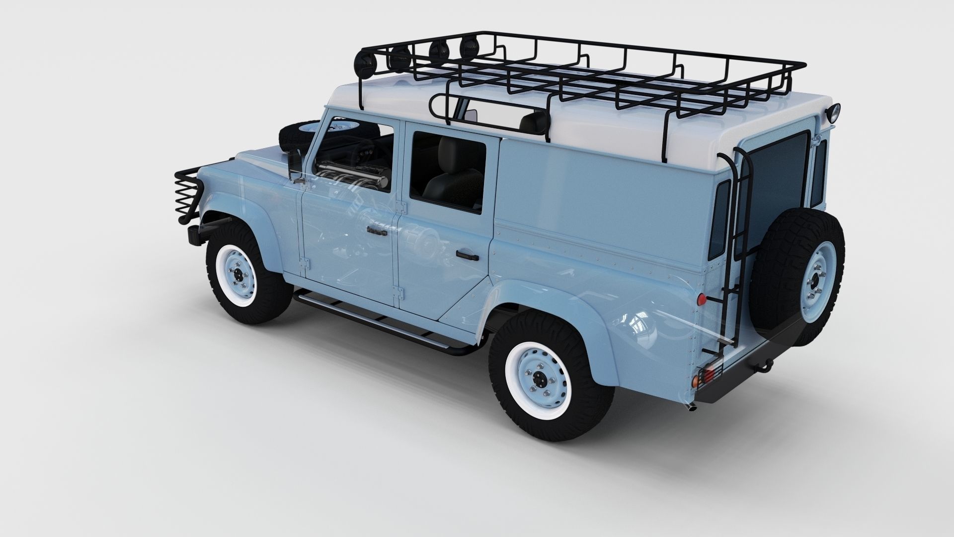 Full Land Rover Defender 110 Utility Station Wagon rev 3D model_78