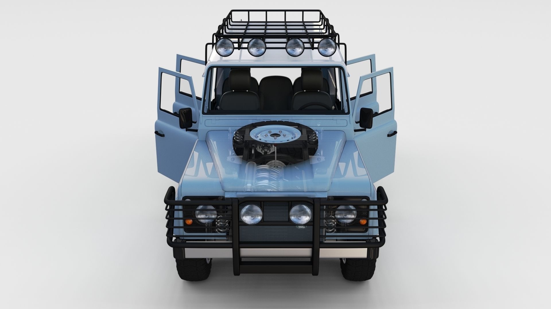 Full Land Rover Defender 110 Utility Station Wagon rev 3D model_18