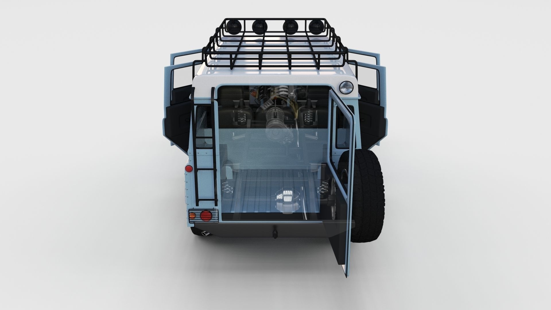 Full Land Rover Defender 110 Utility Station Wagon rev 3D model_14