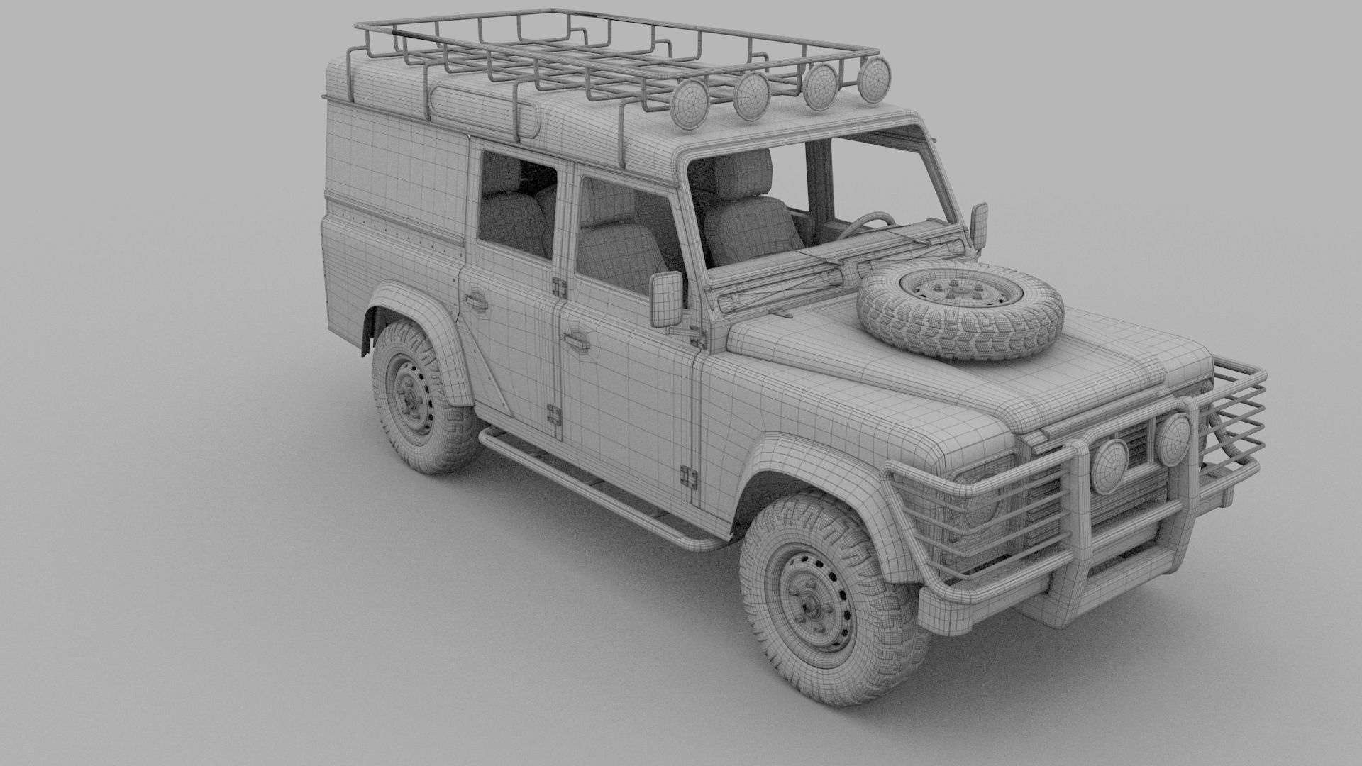 Full Land Rover Defender 110 Utility Station Wagon rev 3D model_89