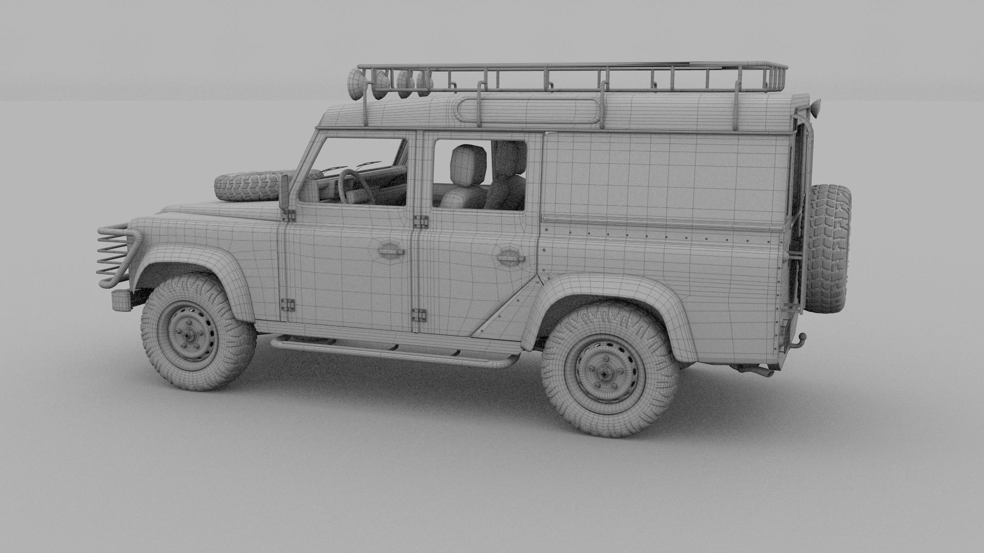 Full Land Rover Defender 110 Utility Station Wagon rev 3D model_15