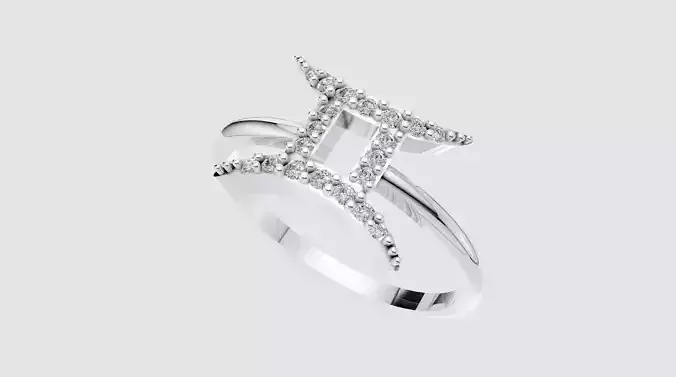 Gemini Zodiac Ring 