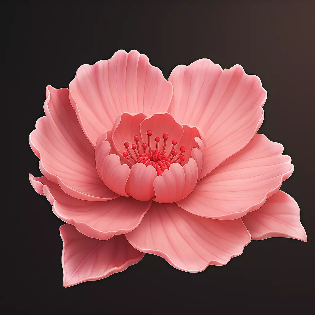 3D Printable Flower High Detail STL Model Free 3D print model_0