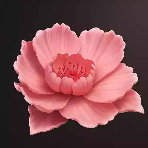 3D Printable Flower  High Detail STL Model Free 3D print model
