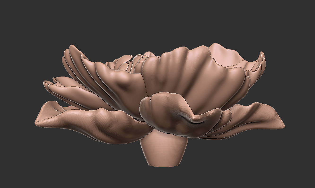 3D Printable Flower High Detail STL Model Free 3D print model_4