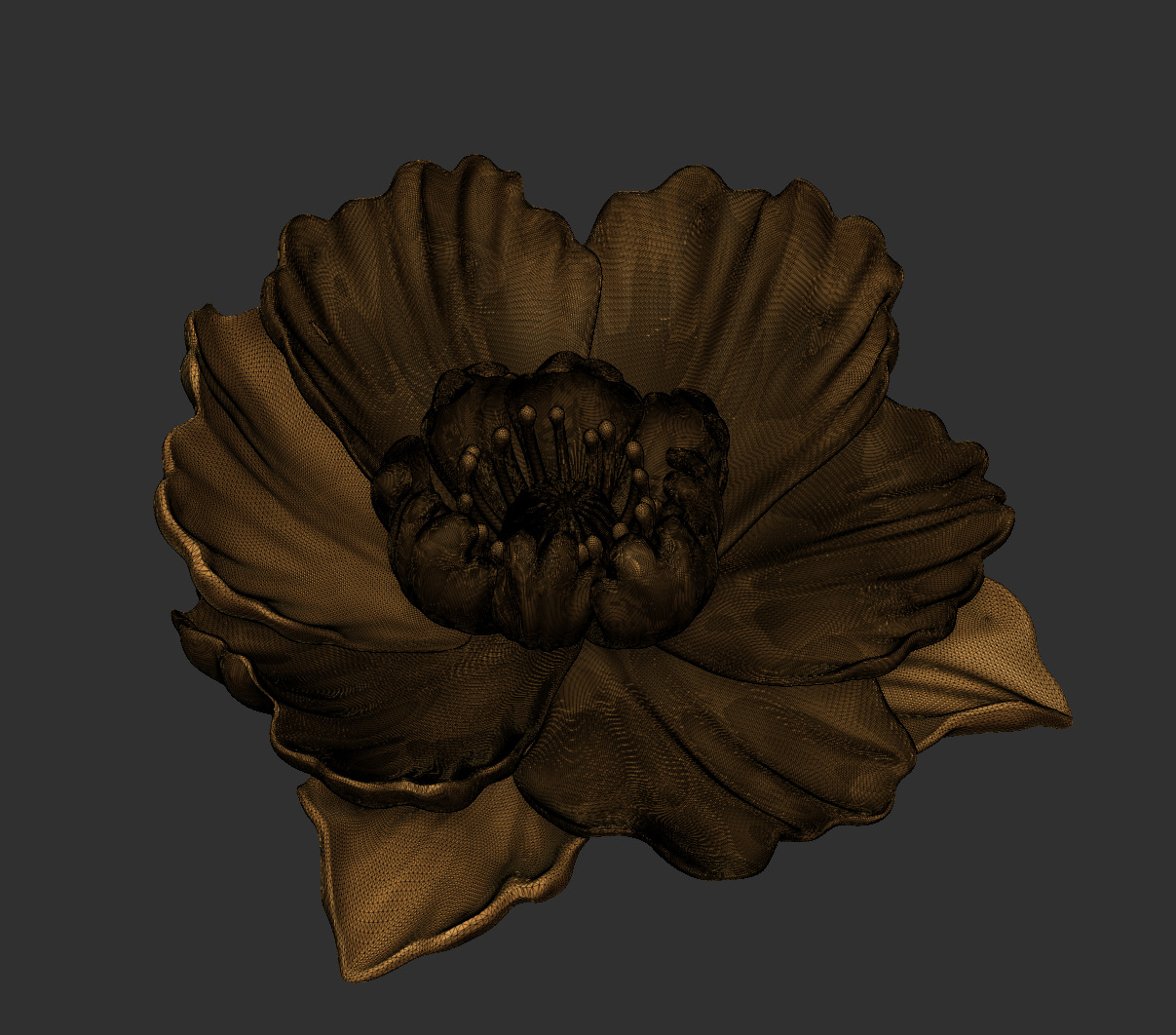3D Printable Flower High Detail STL Model Free 3D print model_7