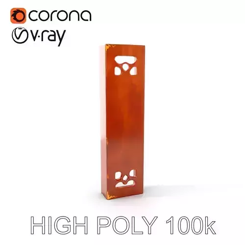 Decorative Rusty Metal Sign Model Pack