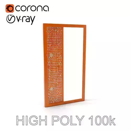 Ornate Decorative Screen Panel D Model Pack