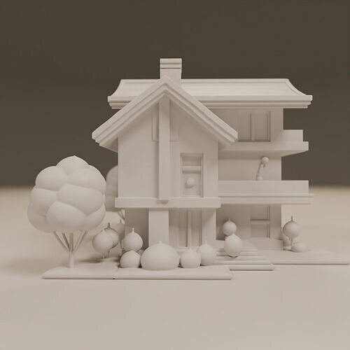 house model 3D print model 2
