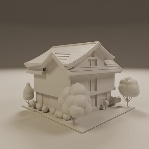 house model 3D print model 7