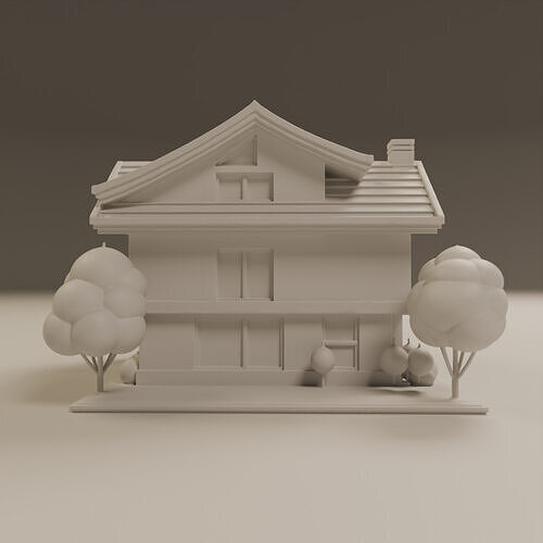 house model 3D print model 4