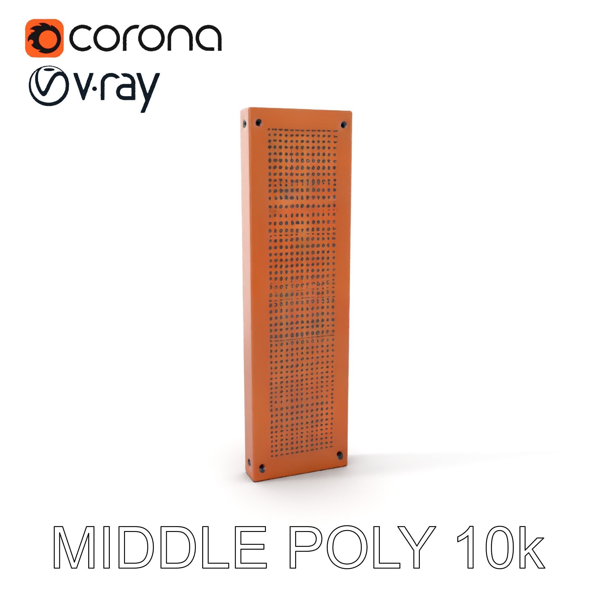 Perforated Metal Panel Wall Model Pack Low-poly 3D model_6