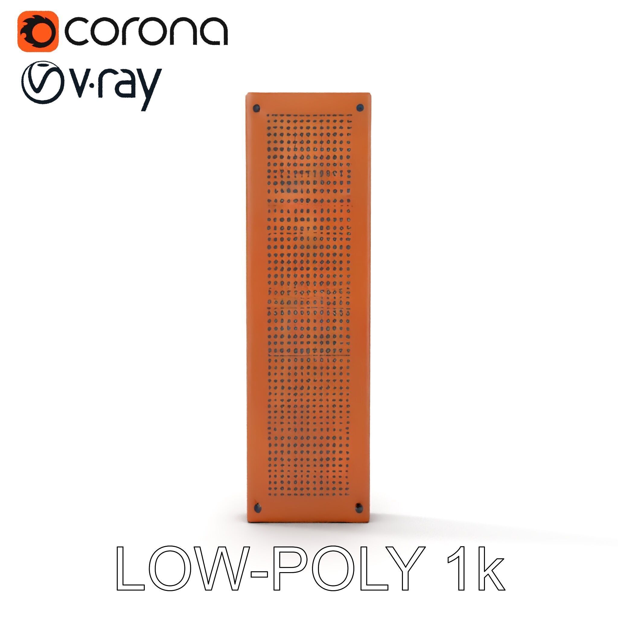 Perforated Metal Panel Wall Model Pack Low-poly 3D model_12