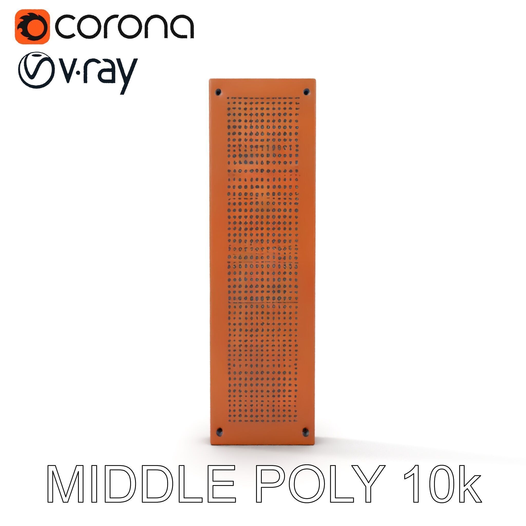 Perforated Metal Panel Wall Model Pack Low-poly 3D model_22