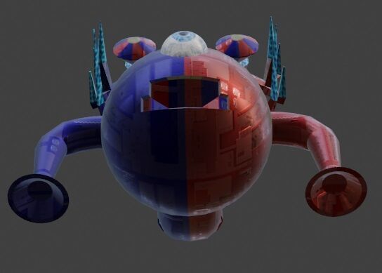 Sci-Fi Robot Enemy 001 Low-poly 3D model_7