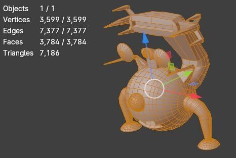 Sci-Fi Robot Enemy 001 Low-poly 3D model_8