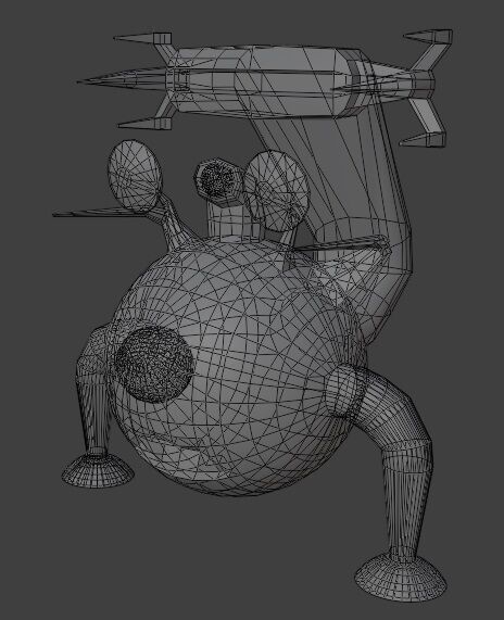 Sci-Fi Robot Enemy 001 Low-poly 3D model_10