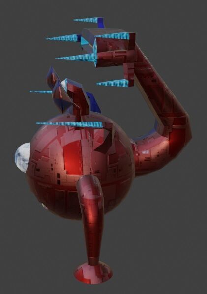 Sci-Fi Robot Enemy 001 Low-poly 3D model_1