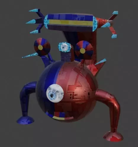 Sci-Fi Robot Enemy 001 Low-poly 3D model_0