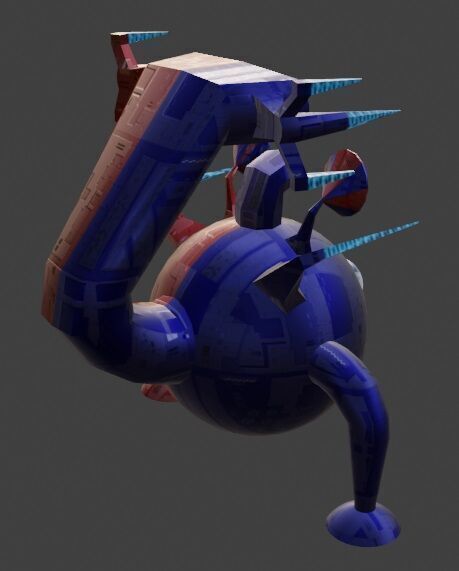 Sci-Fi Robot Enemy 001 Low-poly 3D model_3