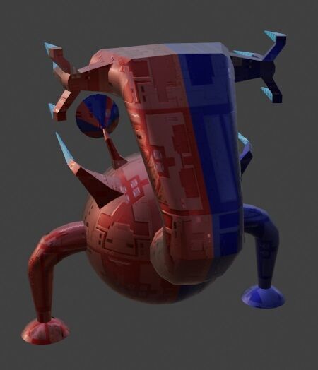 Sci-Fi Robot Enemy 001 Low-poly 3D model_2