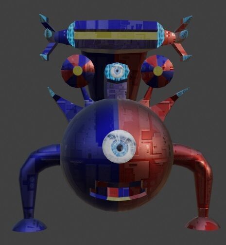 Sci-Fi Robot Enemy 001 Low-poly 3D model_5