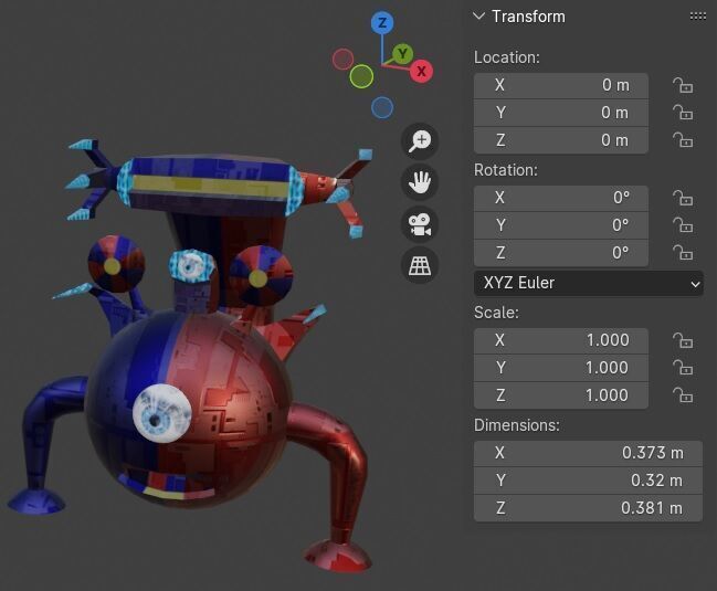 Sci-Fi Robot Enemy 001 Low-poly 3D model_11