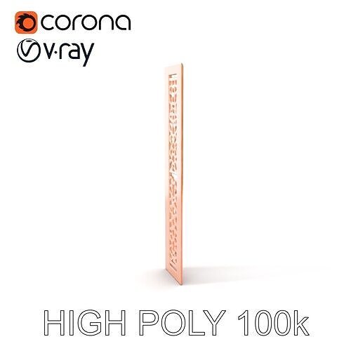 Decorative Lattice Panel Model Pack Low-poly 3D model