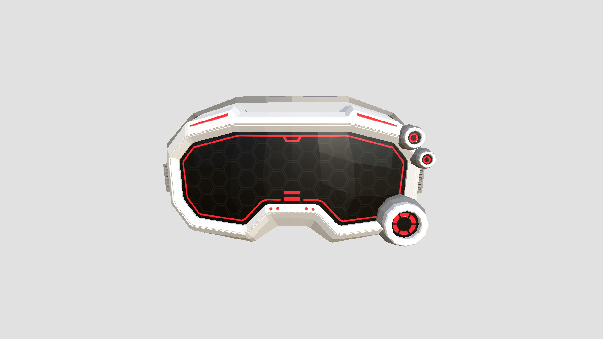 SciFi Glasses Low Poly A08 - Character Design Low-poly 3D model_1