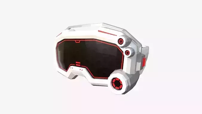 SciFi Glasses Low Poly A08 - Character Design Low-poly 3D model