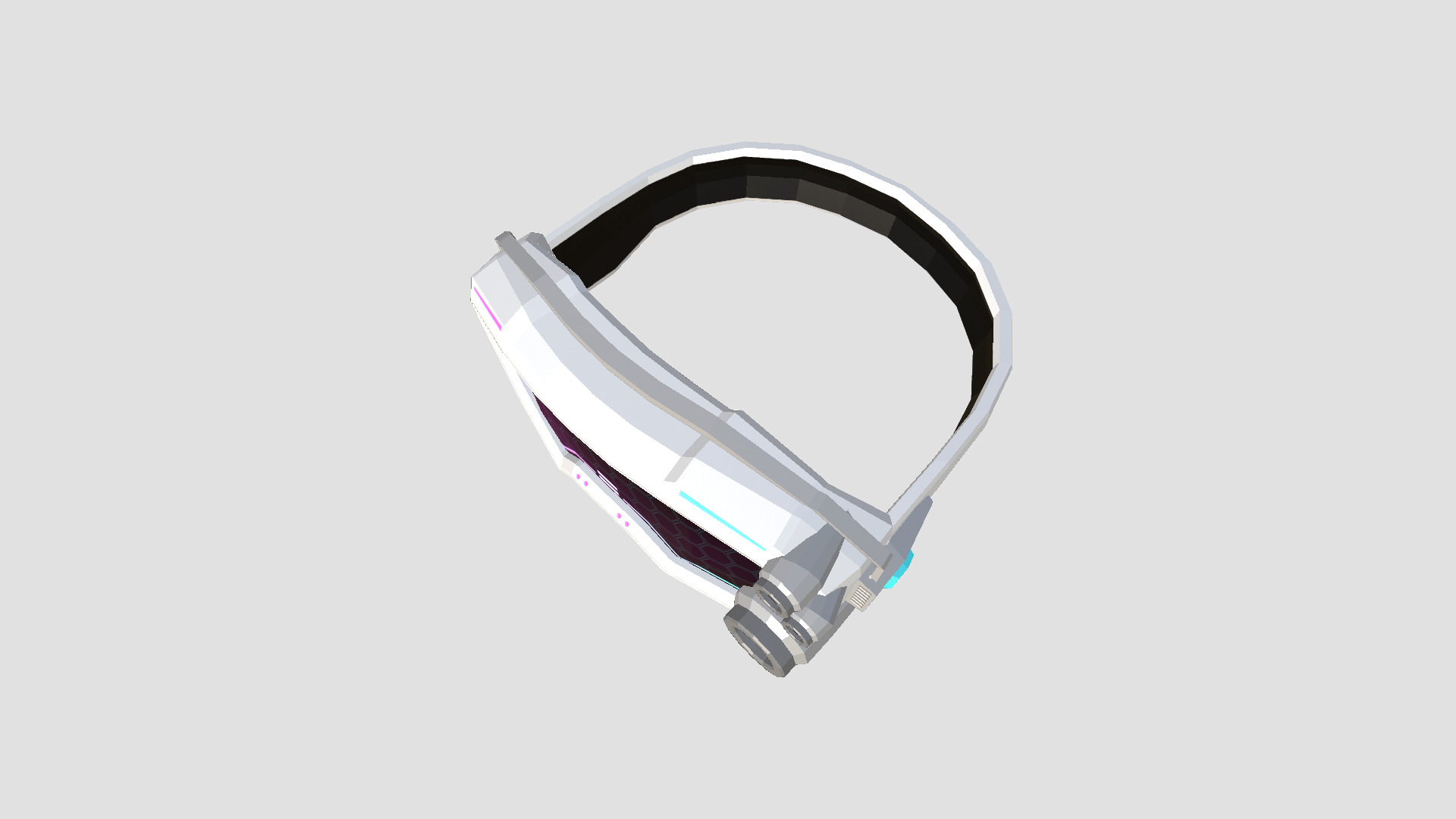 SciFi Glasses Low Poly A07 - Character Design Low-poly 3D model_3