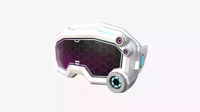 SciFi Glasses Low Poly A07 - Character Design Low-poly 3D model
