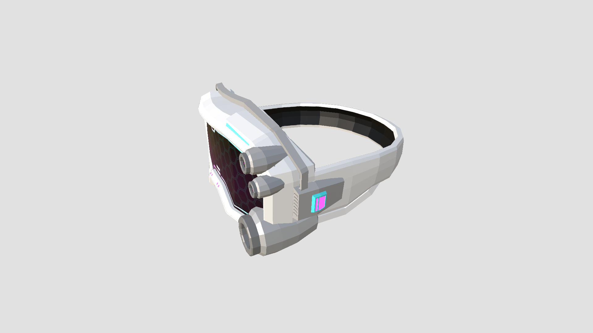 SciFi Glasses Low Poly A07 - Character Design Low-poly 3D model_2