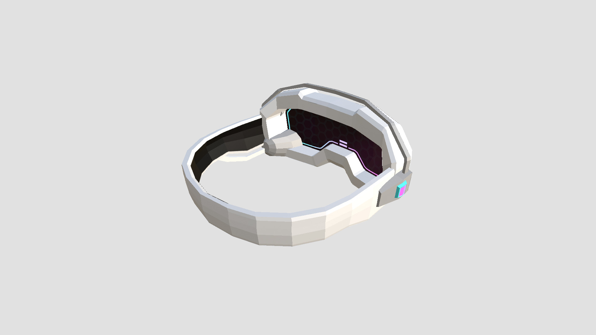 SciFi Glasses Low Poly A07 - Character Design Low-poly 3D model_4