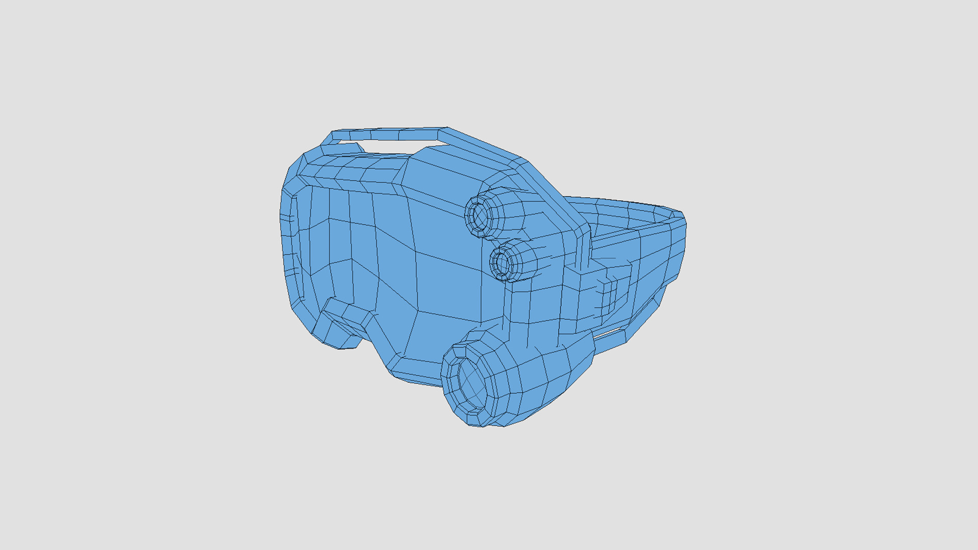 SciFi Glasses Low Poly A07 - Character Design Low-poly 3D model_17