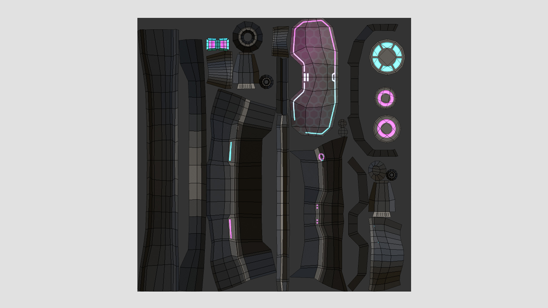 SciFi Glasses Low Poly A06 - Character Design Low-poly 3D model_5