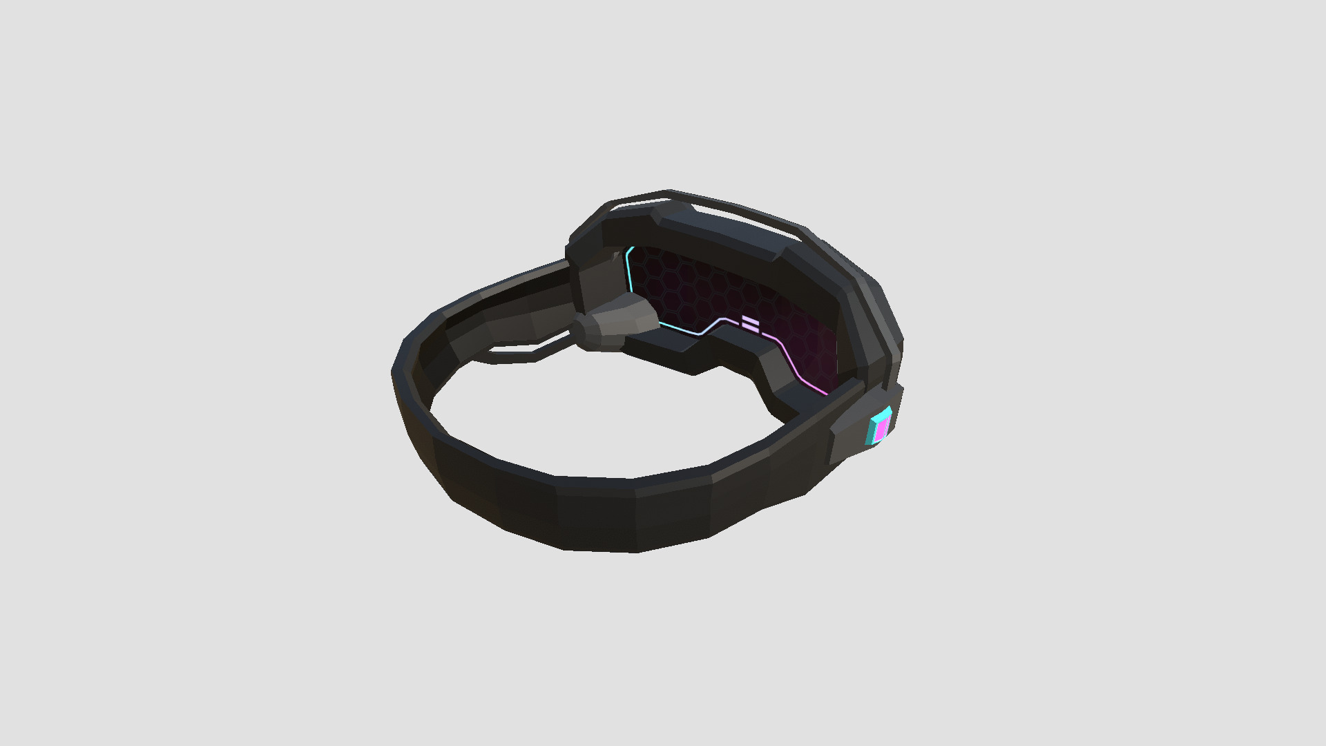 SciFi Glasses Low Poly A06 - Character Design Low-poly 3D model_4