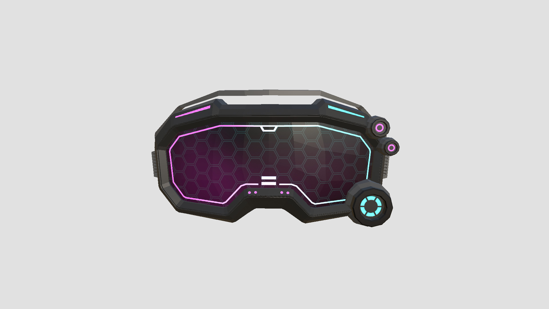 SciFi Glasses Low Poly A06 - Character Design Low-poly 3D model_1