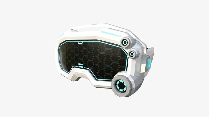 SciFi Glasses Low Poly A05 - Character Design Low-poly 3D model