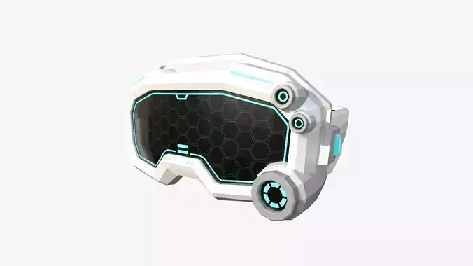 SciFi Glasses Low Poly A05 - Character Design Low-poly 3D model