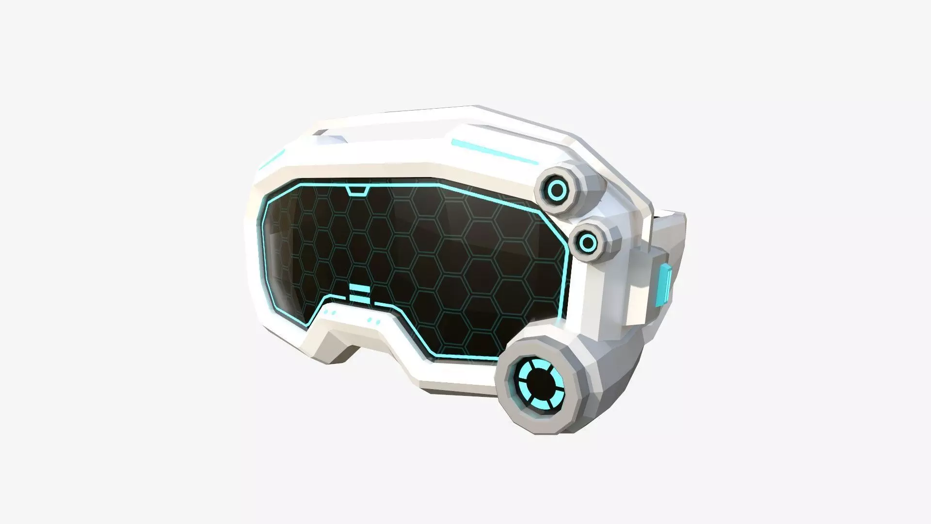 SciFi Glasses Low Poly A05 - Character Design Low-poly 3D model_0